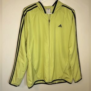 Yellow Adidas Lined Jacket with Hood
